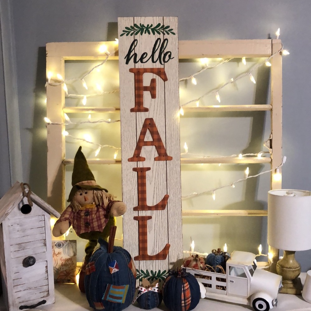 Hello Fall Lighted Porch Sign - Picture 7 of 9